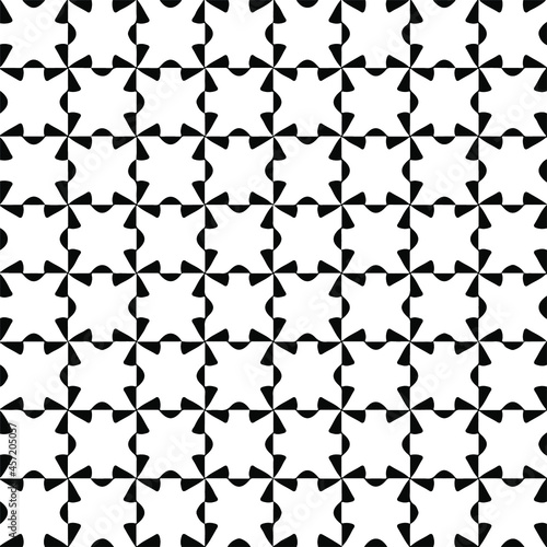 Seamless vector pattern in geometric ornamental style. Black  pattern. 