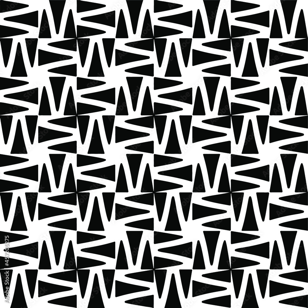 Seamless vector pattern in geometric ornamental style. Black pattern. Seamless vector pattern in geometric ornamental style. Black pattern.