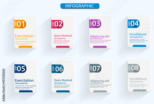 Vector Infographic label design template with icons and 4 options or steps. Can be used for process diagram,