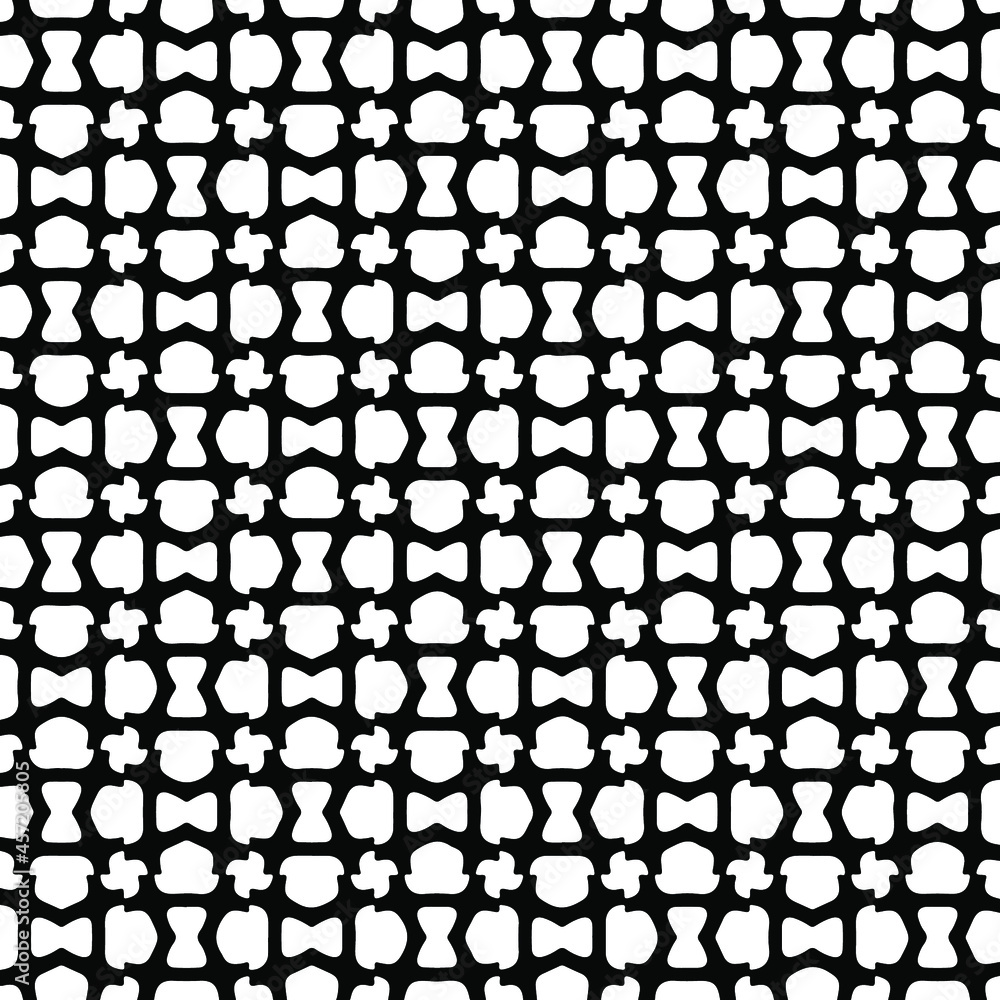 Seamless vector pattern in geometric ornamental style. Black ornament. Seamless vector pattern in geometric ornamental style. Black ornament.