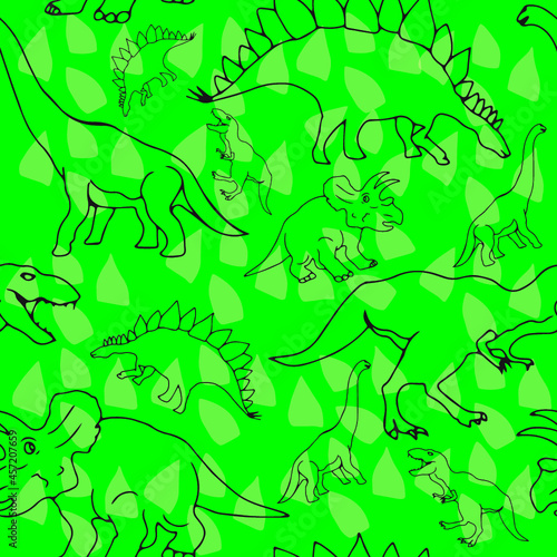 seamless pattern with dinosaur 