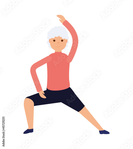 happy grandmother illustration