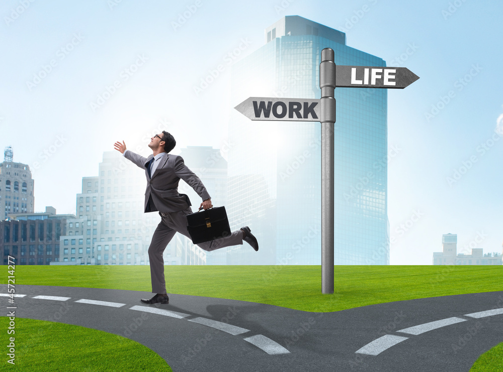 Work life or home balance business concept Work life or home balance business concept