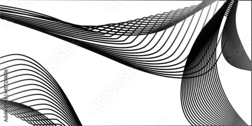 Abstract black and white background with line