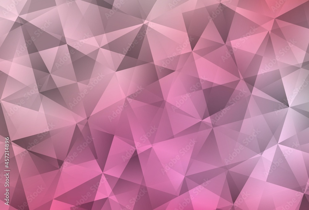 Light Pink vector gradient triangles template. Light Pink vector gradient triangles template.