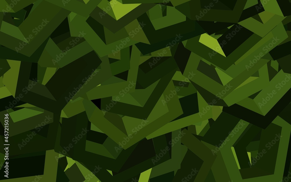 Dark Green vector backdrop with hexagons. Dark Green vector backdrop with hexagons.