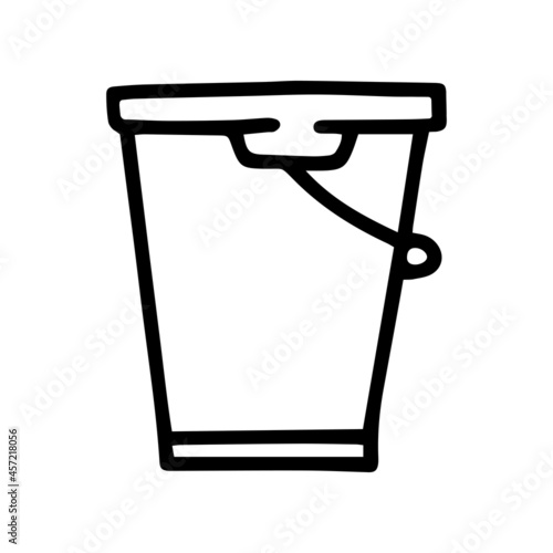 bucket line vector doodle simple icon design