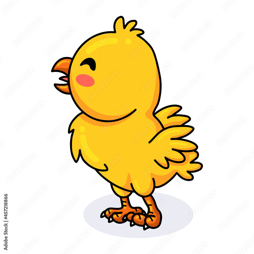 Cute little yellow chick cartoon Cute little yellow chick cartoon