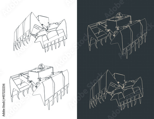 Gantry crane grab drawings
