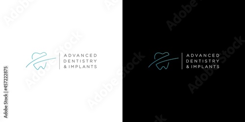 Modern and unique dental and dental implant logo design 5