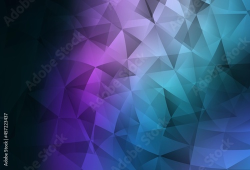 Dark Pink  Blue vector pattern with polygonal style.