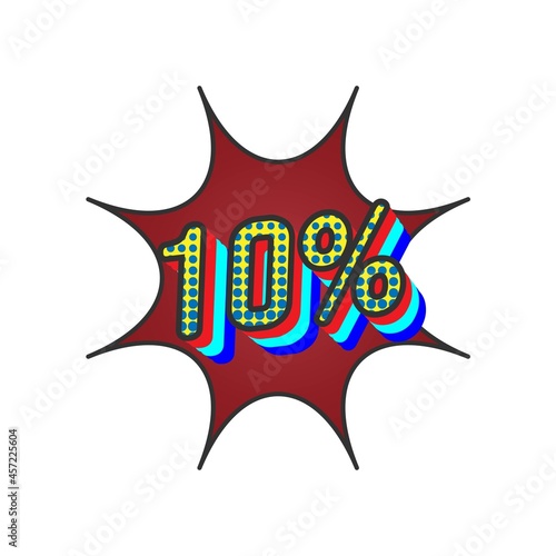 percentage discount sale 10 percent illustration vector suitable for shop market and etc