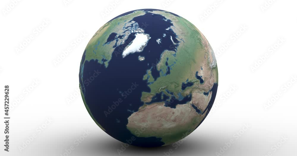 Raised relief globe drops into frame, rolls toward camera and highlights the British isles. Two versions. In-file luma matte allows you to easily recolor the infinite background. Data: NASA Raised relief globe drops into frame, rolls toward camera and highlights the British isles. Two versions. In-file luma matte allows you to easily recolor the infinite background. Data: NASA