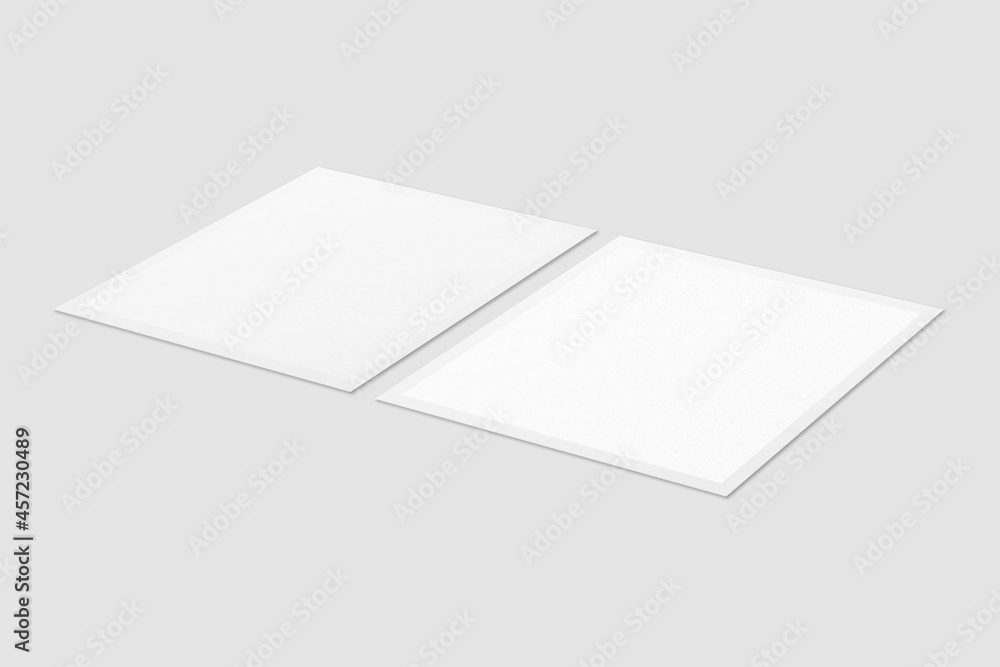 Blank Polaroid For Photo Frame Mockup. 3D Render. Blank Polaroid For Photo Frame Mockup. 3D Render.