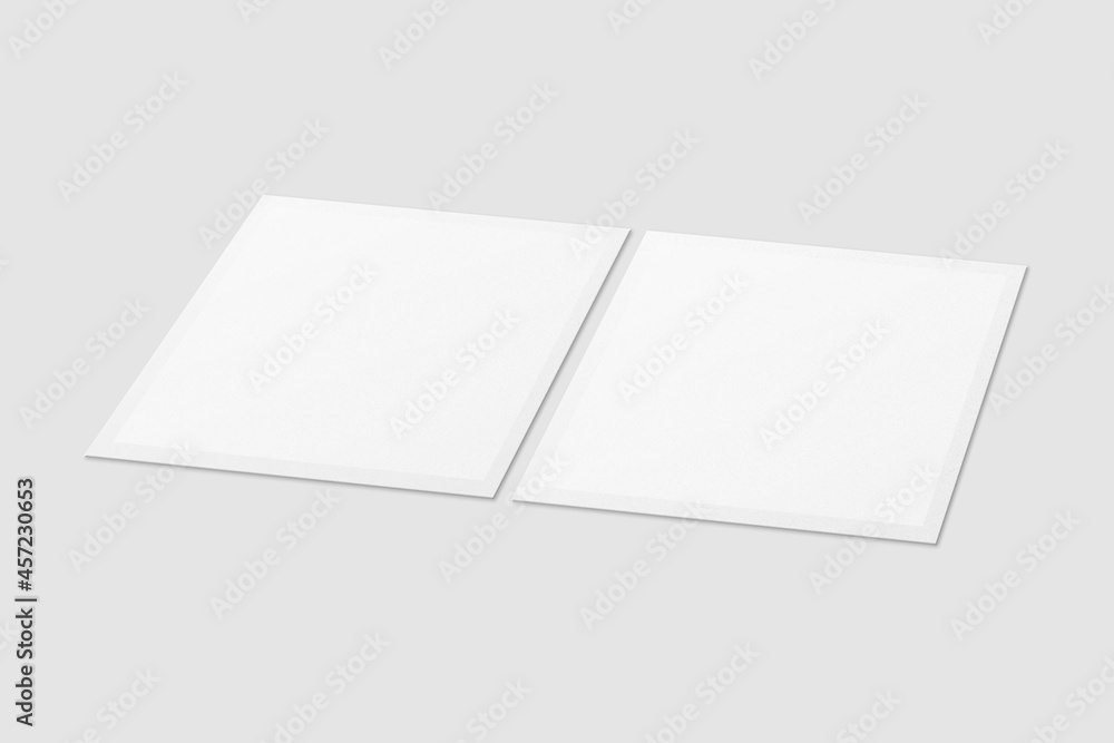 Blank Polaroid For Photo Frame Mockup. 3D Render. Blank Polaroid For Photo Frame Mockup. 3D Render.