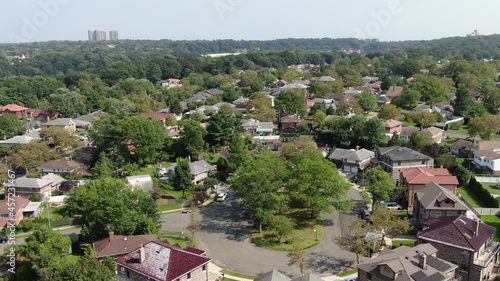 Queens, New York, United States - September 26, 2021 : Aerial of residential areas near Bayside Queens, Great Neck and Kings Point, New York. photo