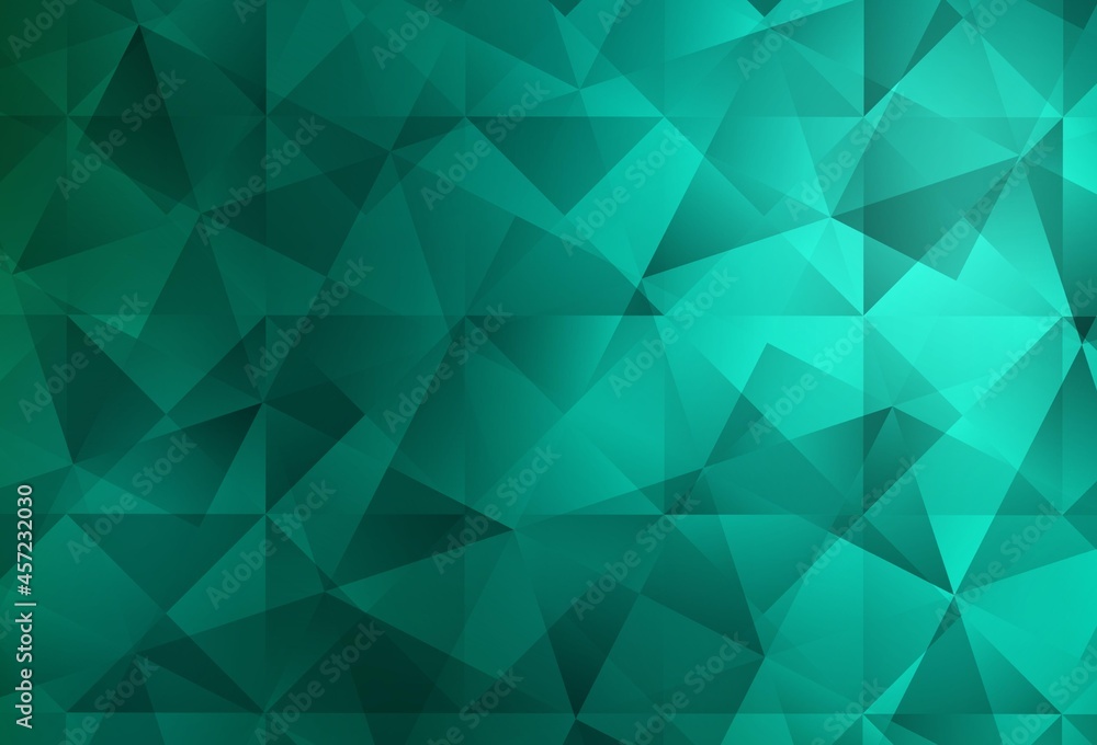 Light Green vector triangle mosaic template. Light Green vector triangle mosaic template.