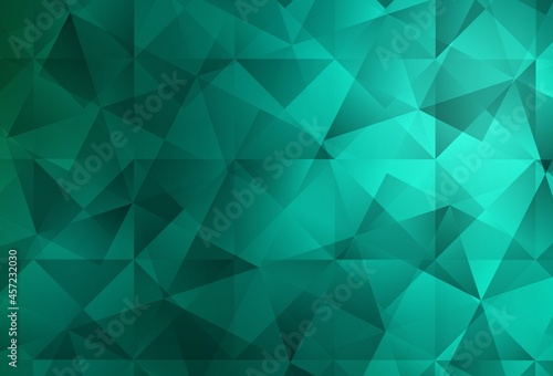 Light Green vector triangle mosaic template.