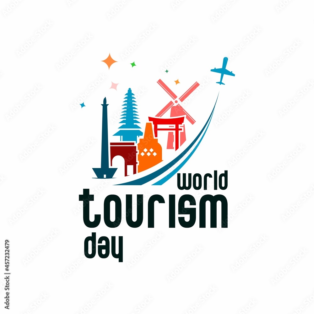 vector illustration of tourism icon in the world tourism day