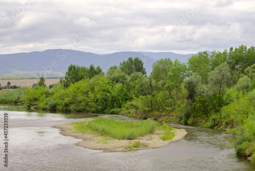 The valley of the Sandy River in the foothills of the Altai