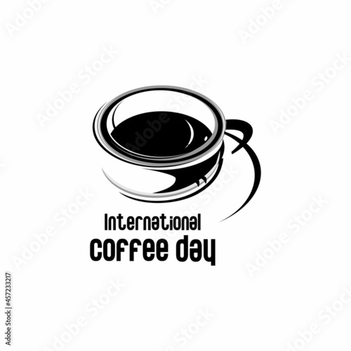 vector cup of coffee, international coffee day, 29 sep