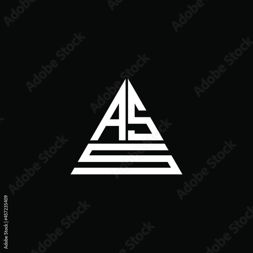 ASS letter logo creative design. ASS unique design
