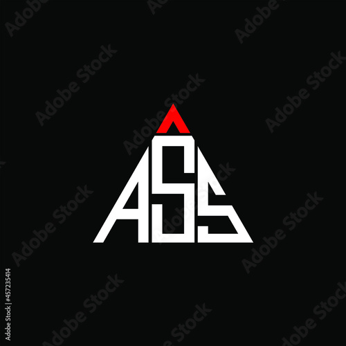 ASS letter logo creative design. ASS unique design

