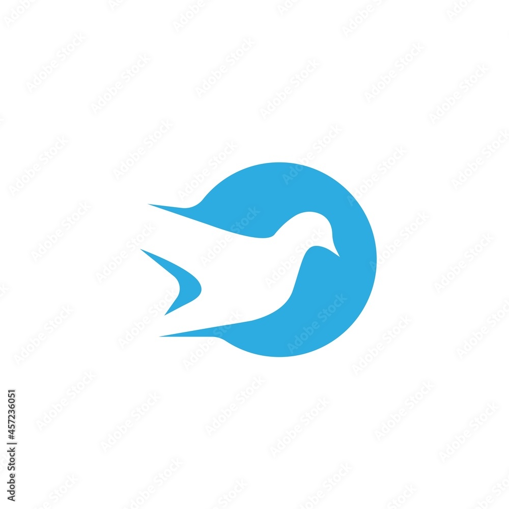 Bird Dove icon Template vector illustration