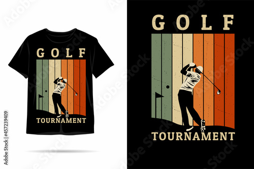 Golf tournament silhouette t shirt design