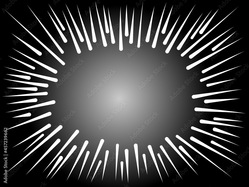 Fototapeta premium Radial speed Lines in Circle Form . Abstract geometry shapes. Design for comic book. Explosion background.
