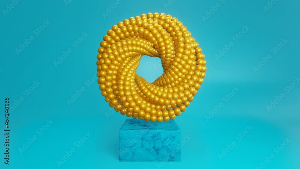 Abstract yellow tentacles rotation looped Abstract yellow tentacles rotation looped