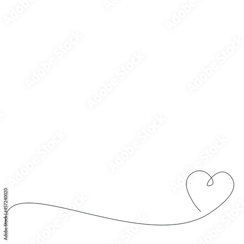 Heart background line drawing vector illustration