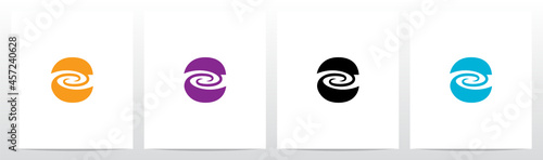 Swirl Vortex On Letter Logo Design C