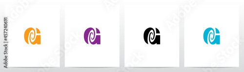Swirl Vortex On Letter Logo Design G