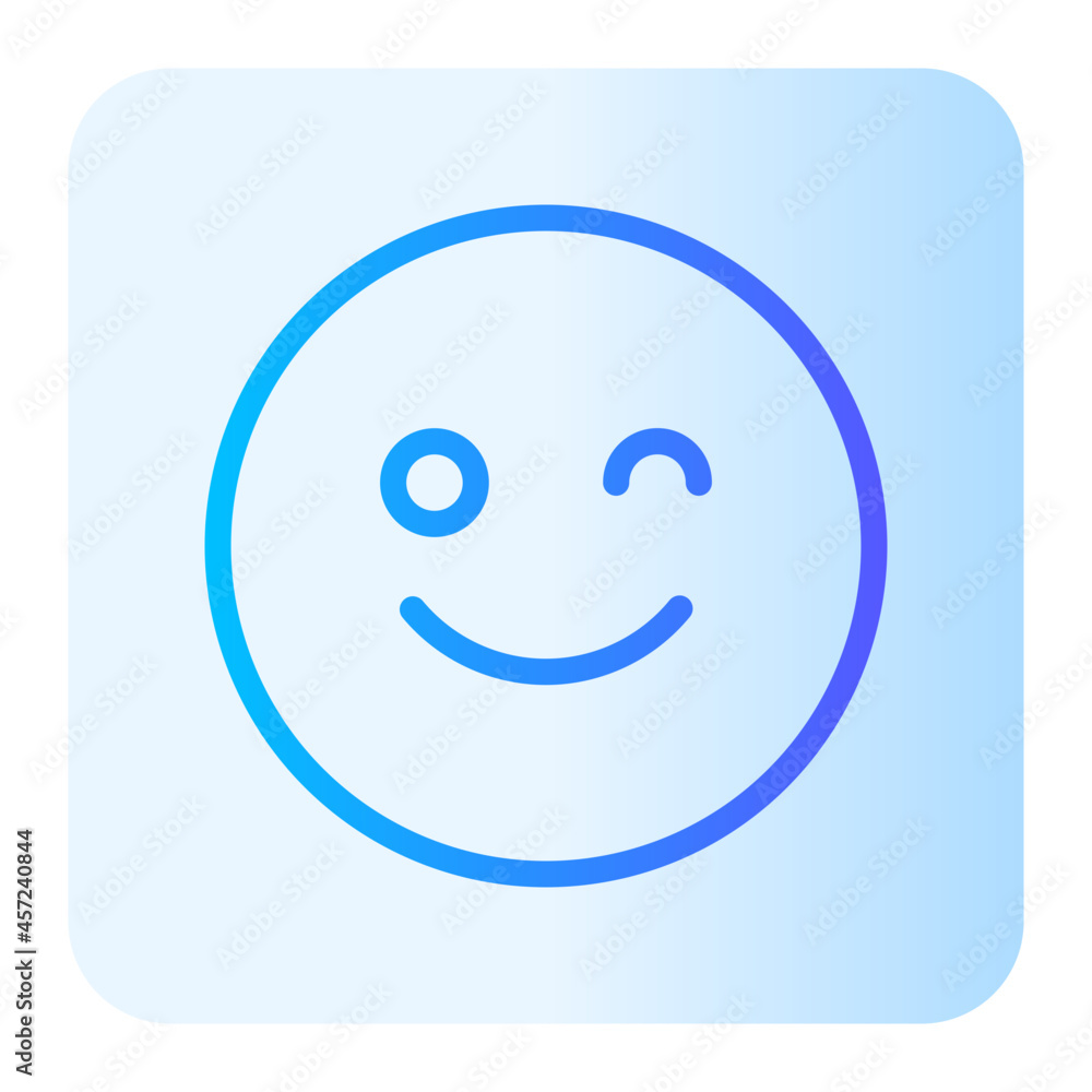 winking gradient icon winking gradient icon