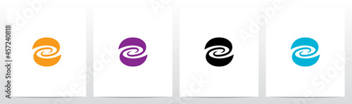 Swirl Vortex On Letter Logo Design O