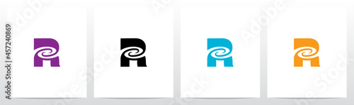Swirl Vortex On Letter Logo Design R