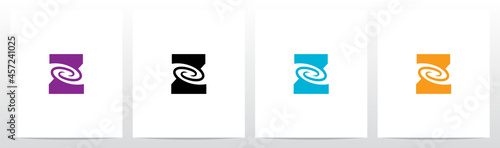 Swirl Vortex On Letter Logo Design Z