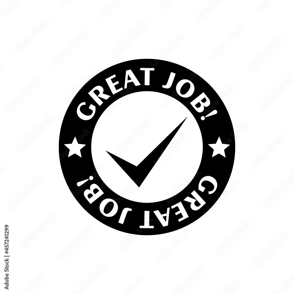 Great job symbol isolated on white background Great job symbol isolated on white background