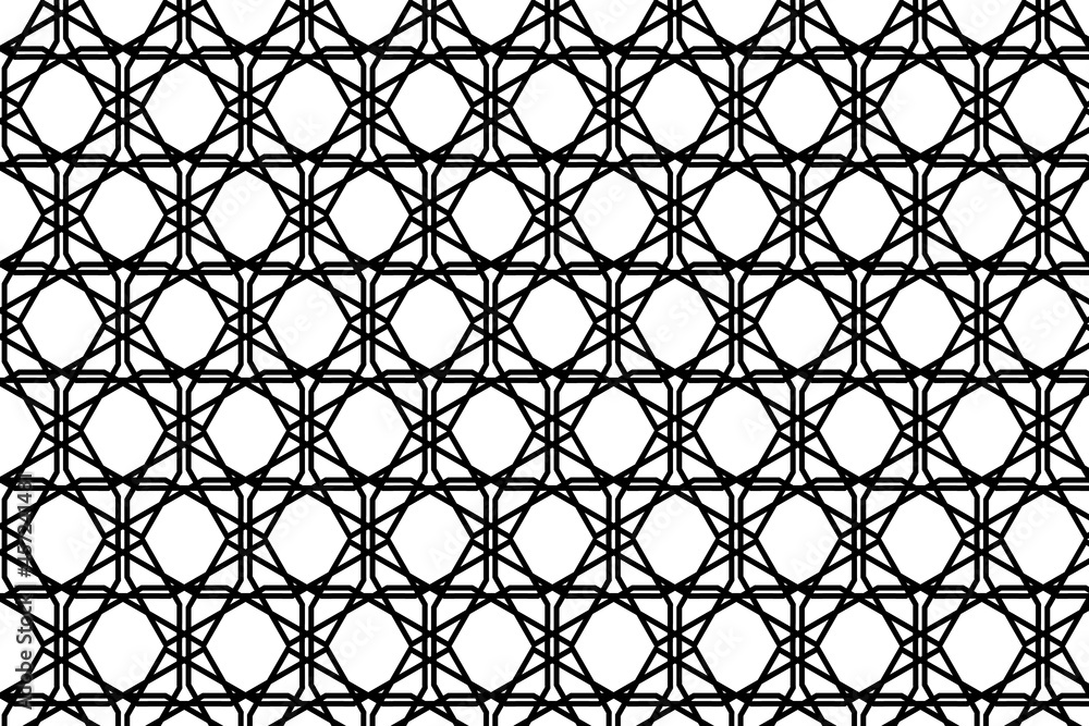 Fototapeta premium Geometric pattern for multiple usage. Repeating geometric tiles with linear triangles. Vector illustration