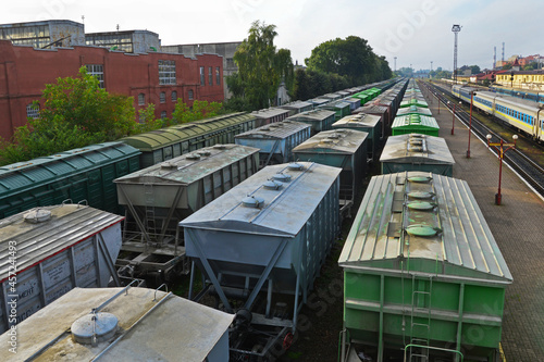 Six railway trains