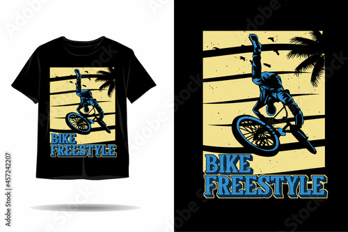 Bike freestyle silhouette t shirt design