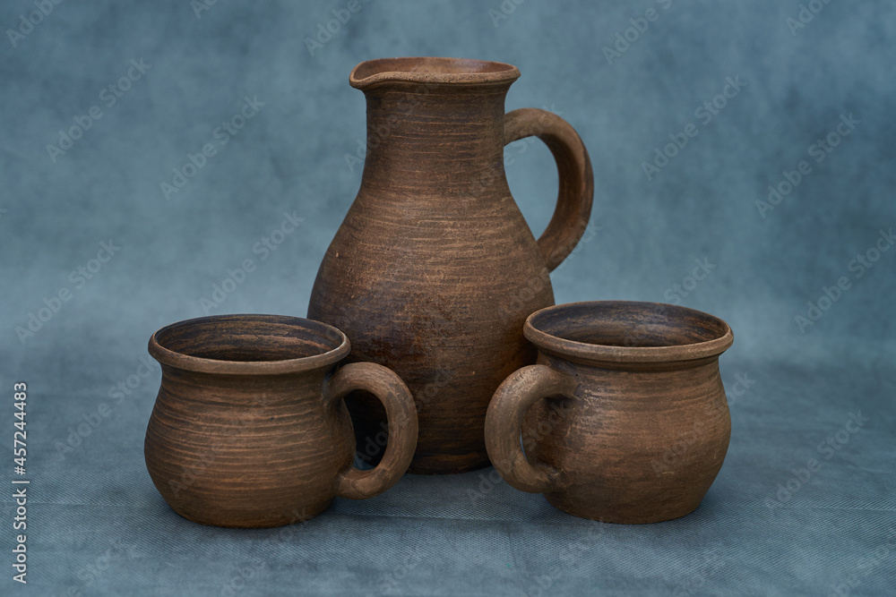       Ceramics, a ceramic product made with your own hands, made on a potter's wheel, a jug, a mug