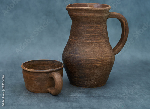       Ceramics, a ceramic product made with your own hands, made on a potter's wheel, a jug, a mug © nikolay_alekhin
