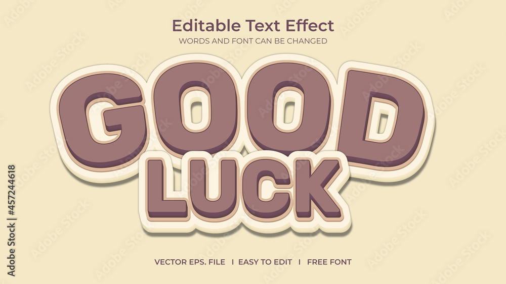 Good luck text effect Good luck text effect