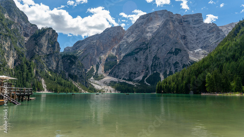lake in the mountains lago di Braies