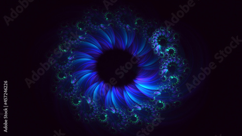 3D rendering abstract round light background