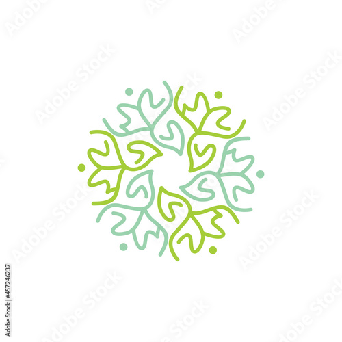 abstract stylish plant save nature logo icon