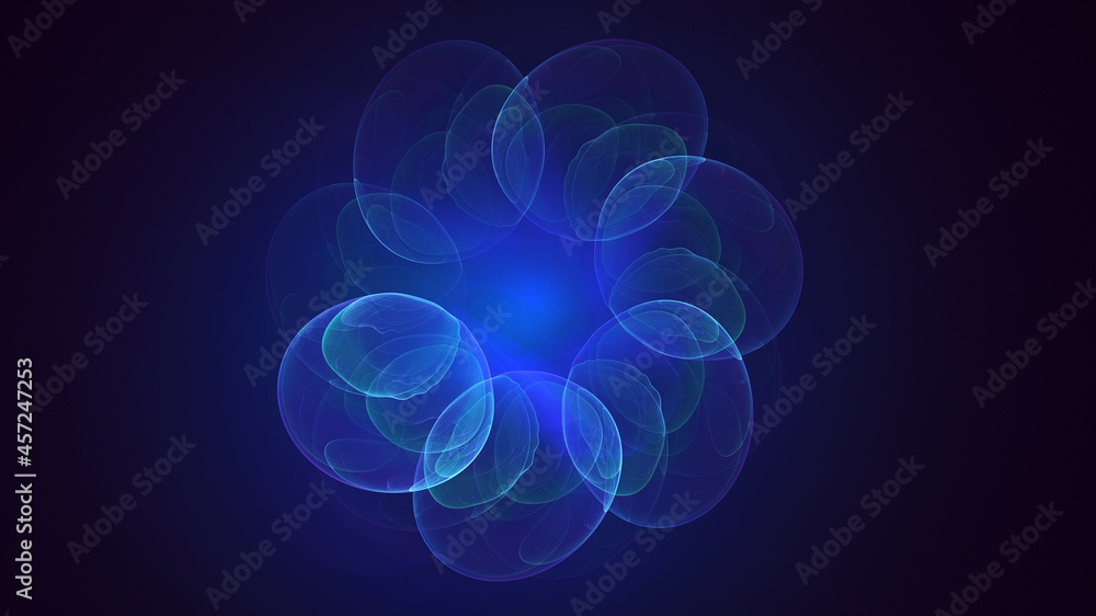 Obraz premium 3D rendering abstract multicolor fractal light background