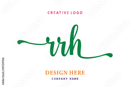 RRH lettering logo is simple, easy to understand and authoritative photo